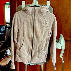 Lululemon Scuba Cotton Hoodie in Marled Pink- size 4
